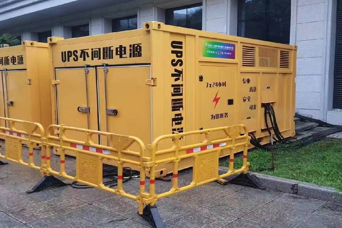 永州发电机租赁施工现场